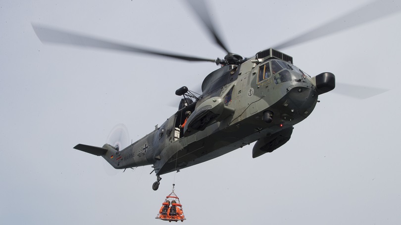 SAR-Hubschrauber (See) der Bundeswehr vom Typ Sea King MK.41 im Flug SAR-Hubschrauber (See) der Bundeswehr vom Typ Sea King MK.41 im Flug